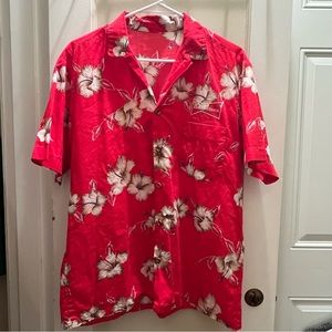 Red Budweiser Hawaiian Shirt - Size L